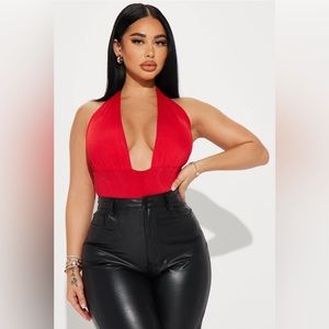 Brand New !!! Red Fashion Nova Bodysuit